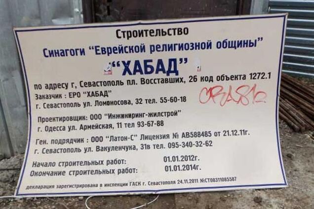 Строящуюся синагогу забросали свиными головами в Севастополе