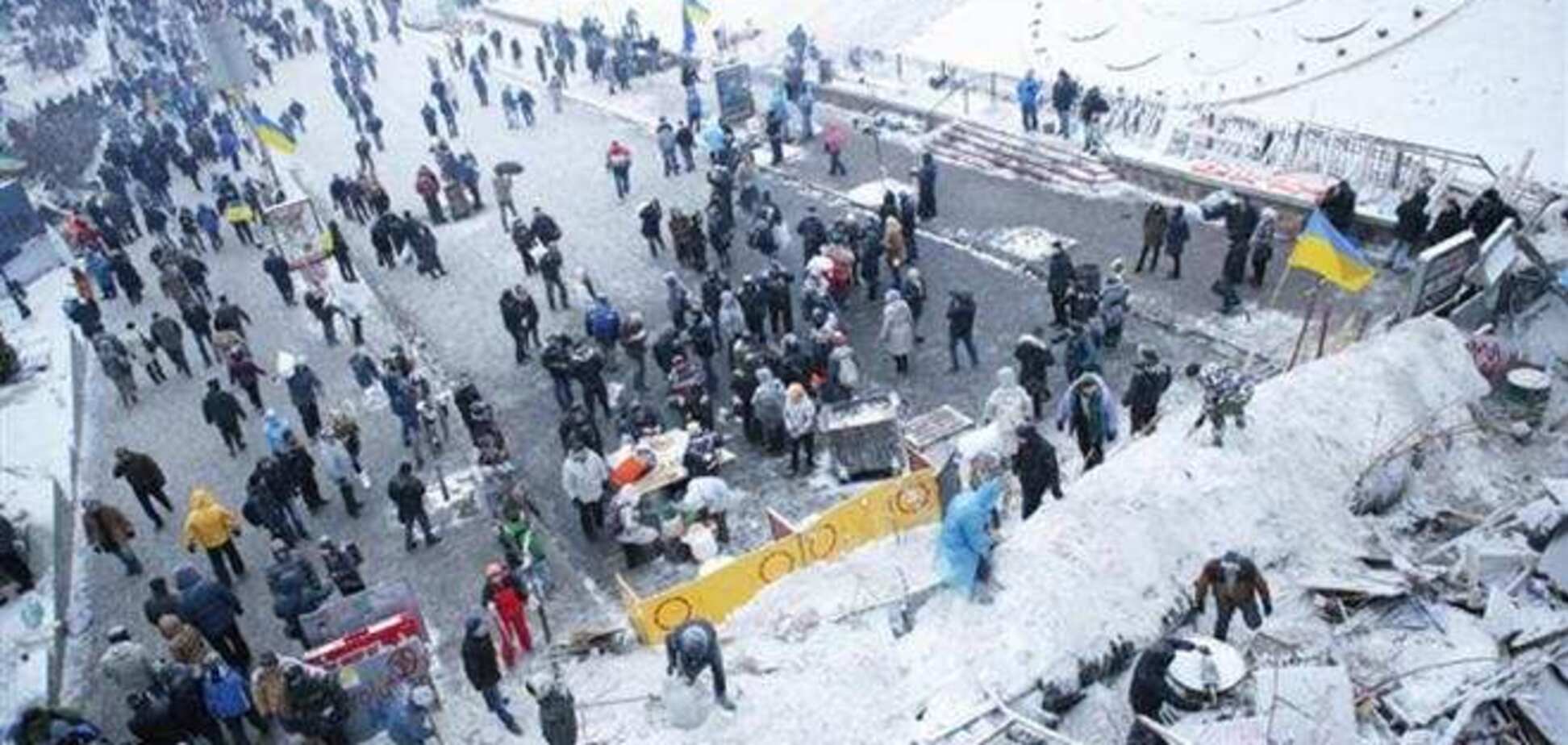 Новый вид баррикад на Евромайдане