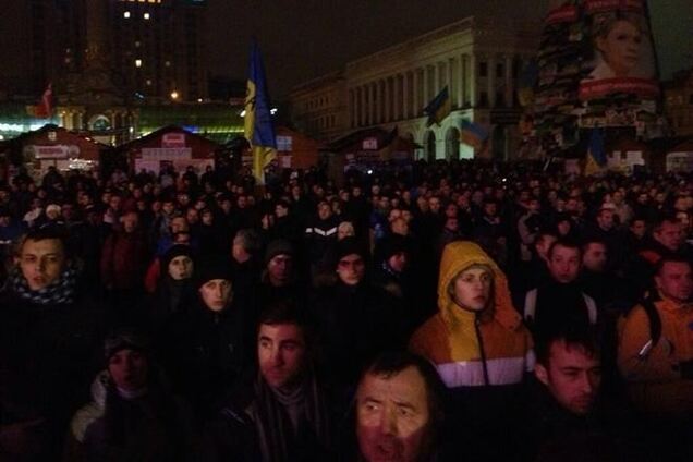 Евромайдан: В Киеве митингуют около четырех тысяч человек