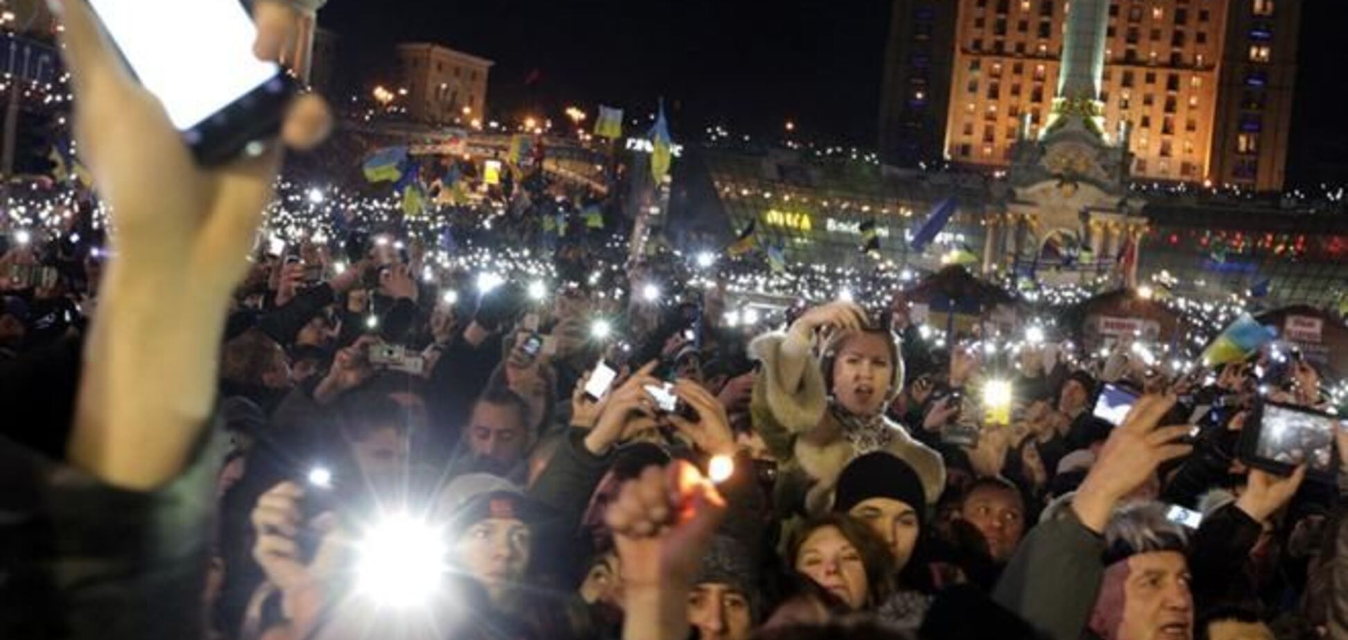 Евромайдан в ОКЕАНЕ огней