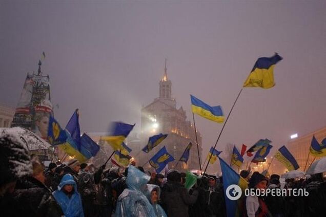 На Майдане Незалежности находится около 10 тысяч человек