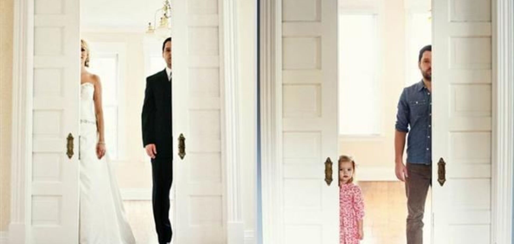 Отец воссоздал свадебные фото с дочкой в память об умершей жене