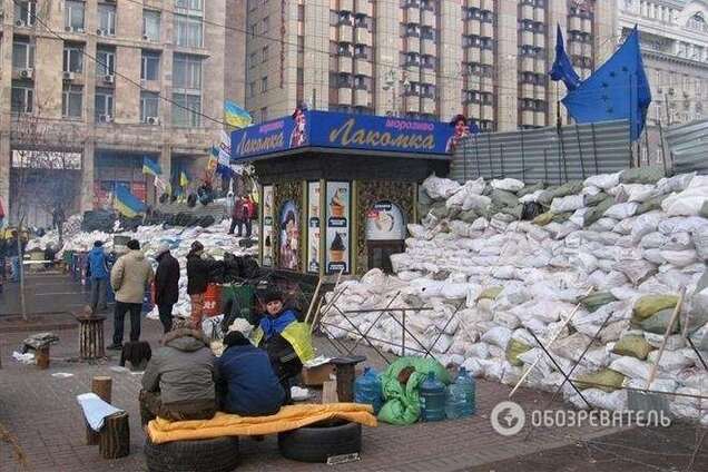 Евромайдановцы жалуются на нехватку теплой одежды и продуктов