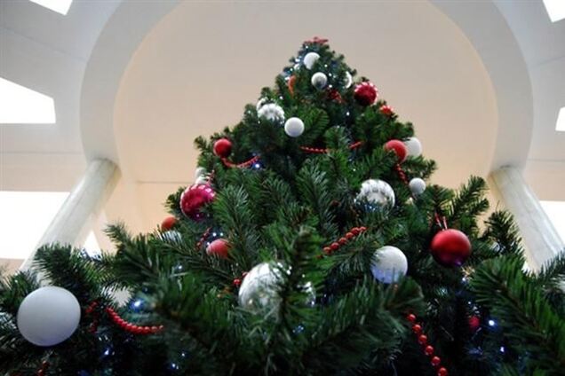 В 'Борисполе' на пассажиров упала новогодняя елка