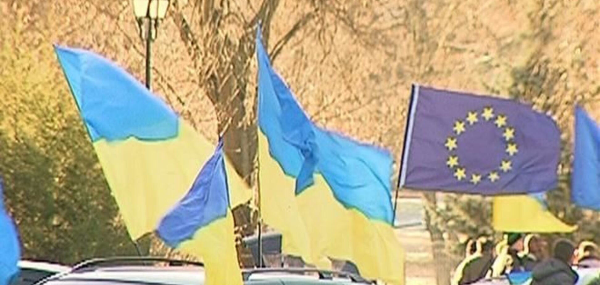 В Донецке состоялся автопробег в поддержку Евромайдана