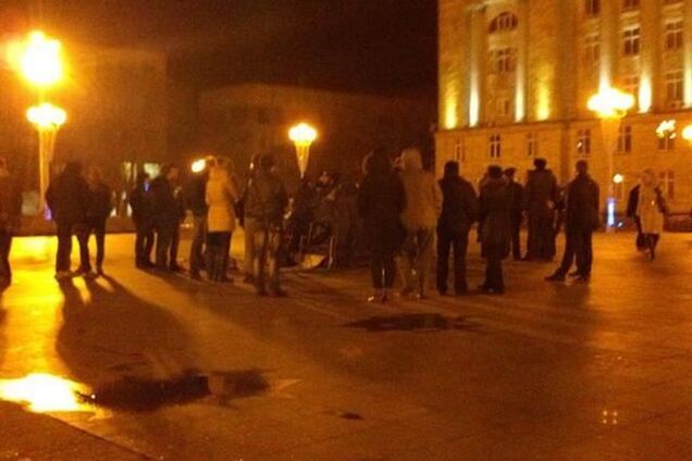 В Черкассах милиция не позволила митингующим установить палатку