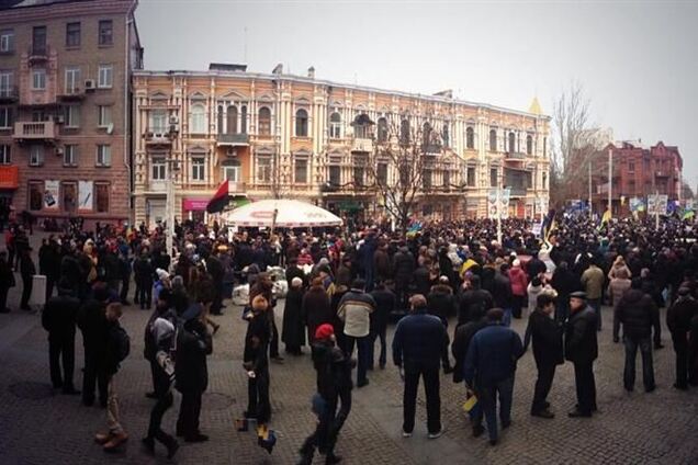 В Днепропетровске поддержать Марш миллиона пришли три тысячи человек