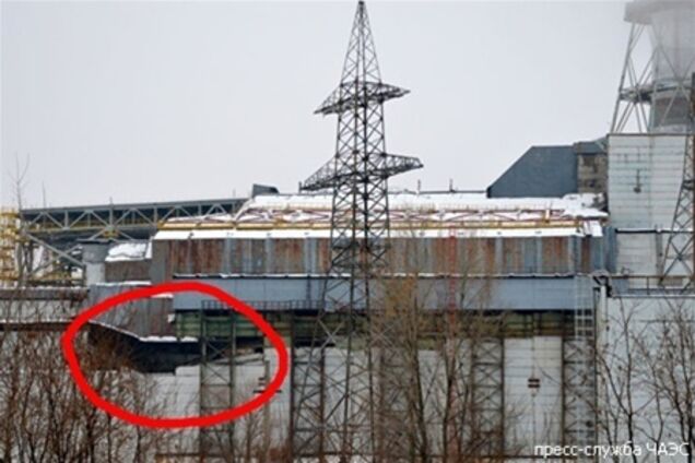 ЧАЭС: обрушившаяся конструкция не является ответственной. Фото