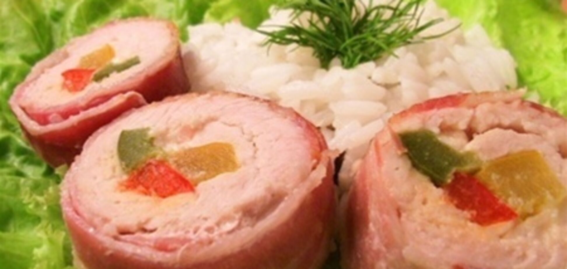 Рулетики из индейки с болгарским перцем