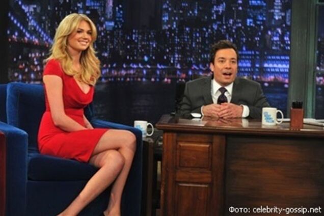 Кейт Аптон заглянула в гости к Джимми Фелтону. Фото