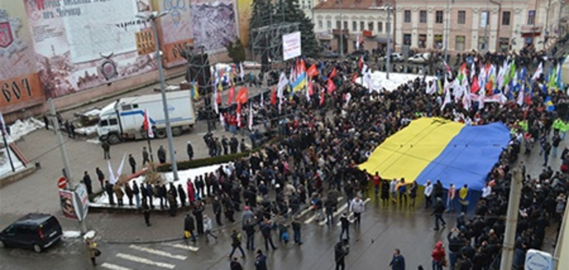 В милиции говорят, что 'восстание' оппозиции в Черновцах прошло без нарушений