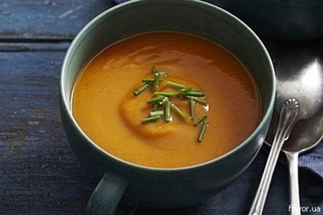 Суп-пюре из запеченной моркови
