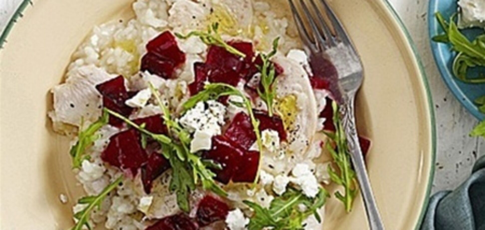 Ризотто с курицей и свеклой