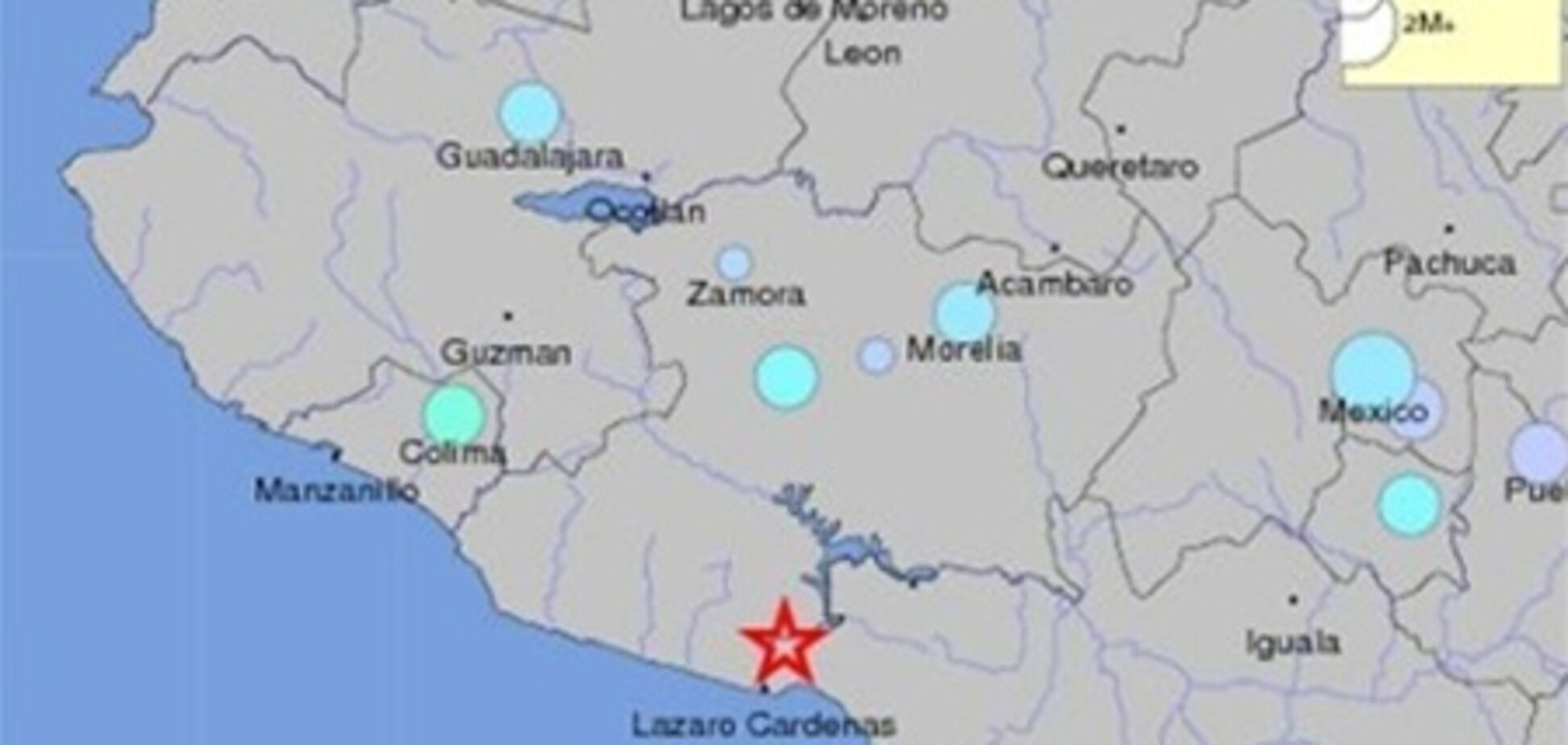 В Мексике произошло землетрясение 5,9 балла
