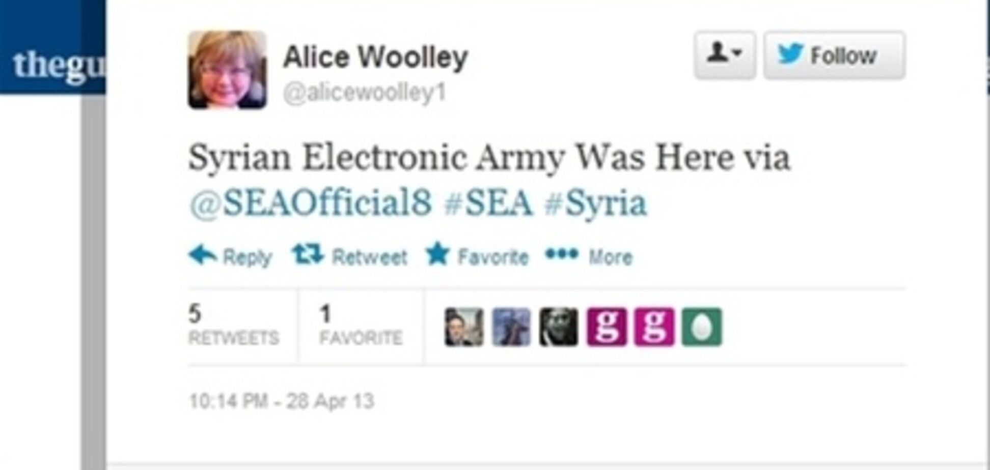 Сирийские хакеры взломали Twitter The Guardian