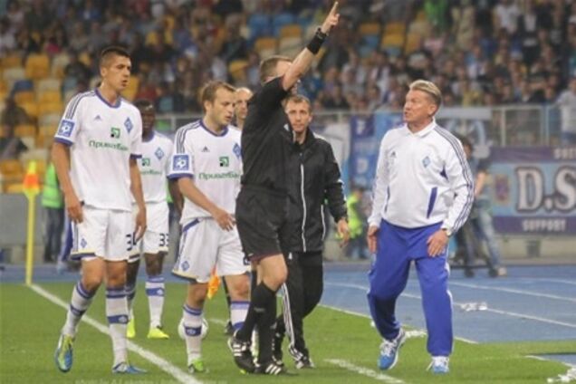 За удаление Блохина в матче с 'Днепром' 'Динамо' заплатит более 7000 гривен