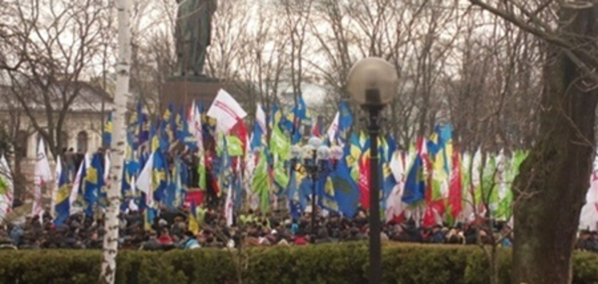Оппозиция собрала митинг в парке им.Шевченко