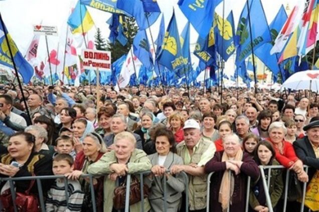 Опозиції зібрала в Києві людей в десять разів менше заявленого
