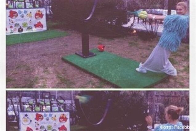 Ева Бушмина стреляет птицами из рогатки