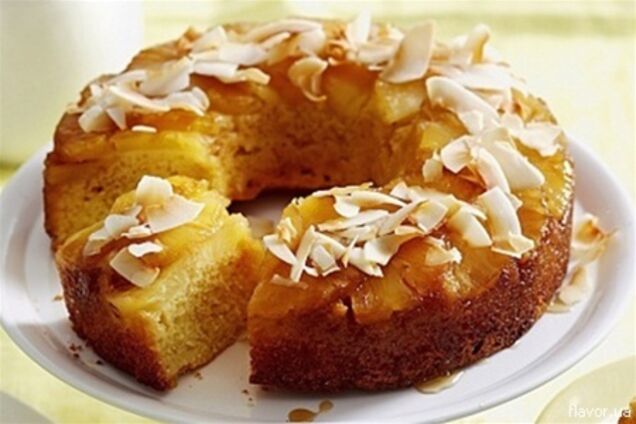 Пирог-перевертыш с ананасом