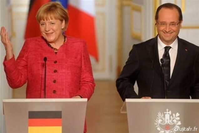 Меркель рассмешила Олланда, перепутав его с Миттераном