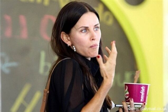 Кортни Кокс перекосило от йогурта