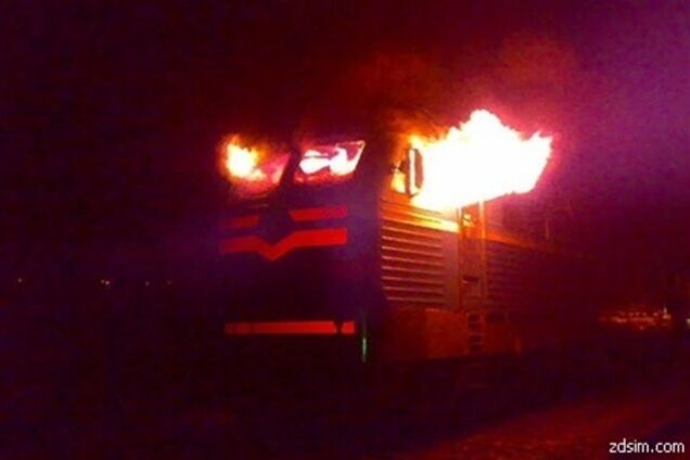 На Харківщині загорілася кабіна машиніста поїзда