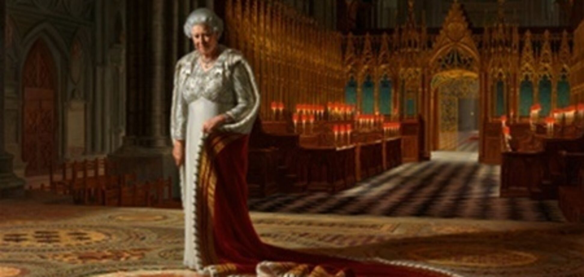 Борец за права отцов облил краской портрет Елизаветы II
