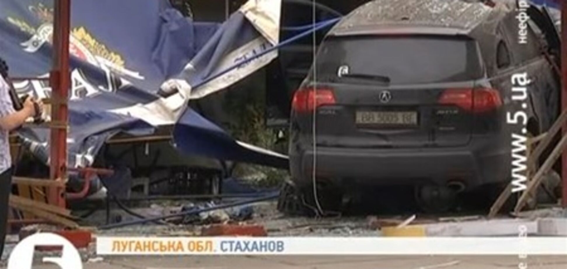 На Луганщине пьяный водитель въехал в остановку