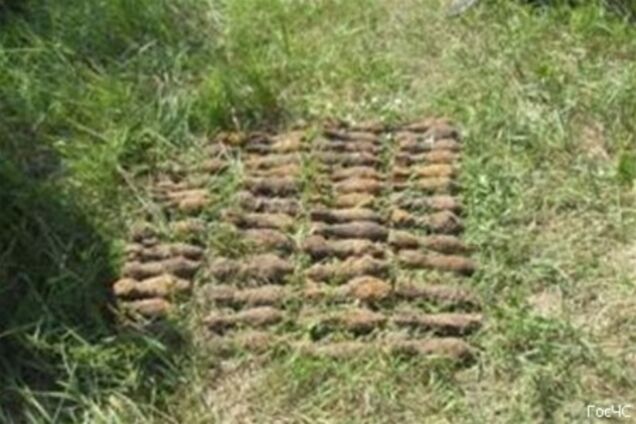 На Киевщине около села обнаружили 77 боеприпасов