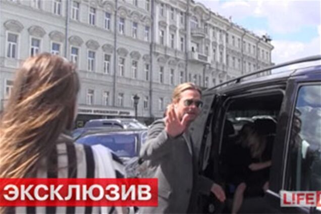 Брэд Питт сводил детей в московский Кремль