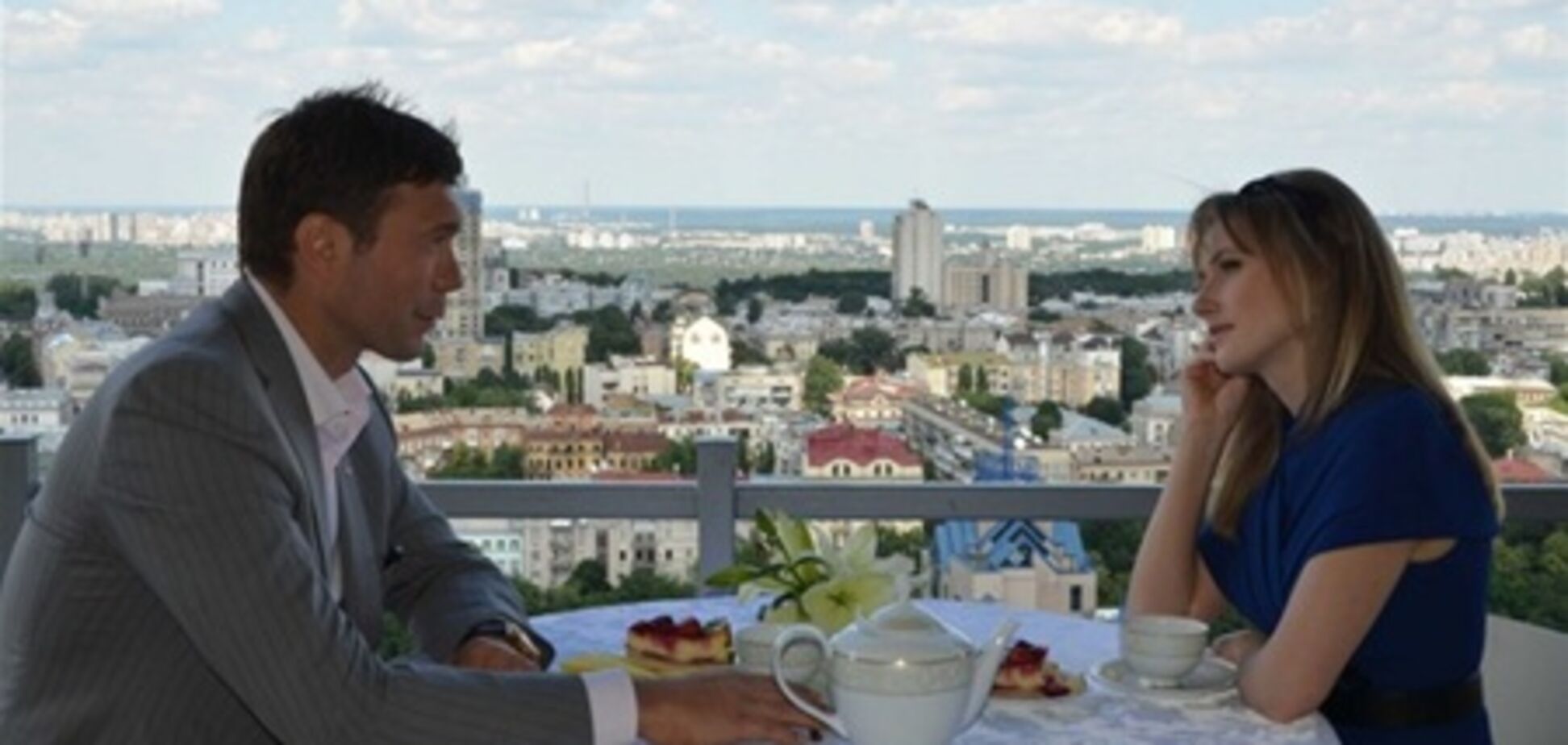 Олег Царев за завтраком с Березовской
