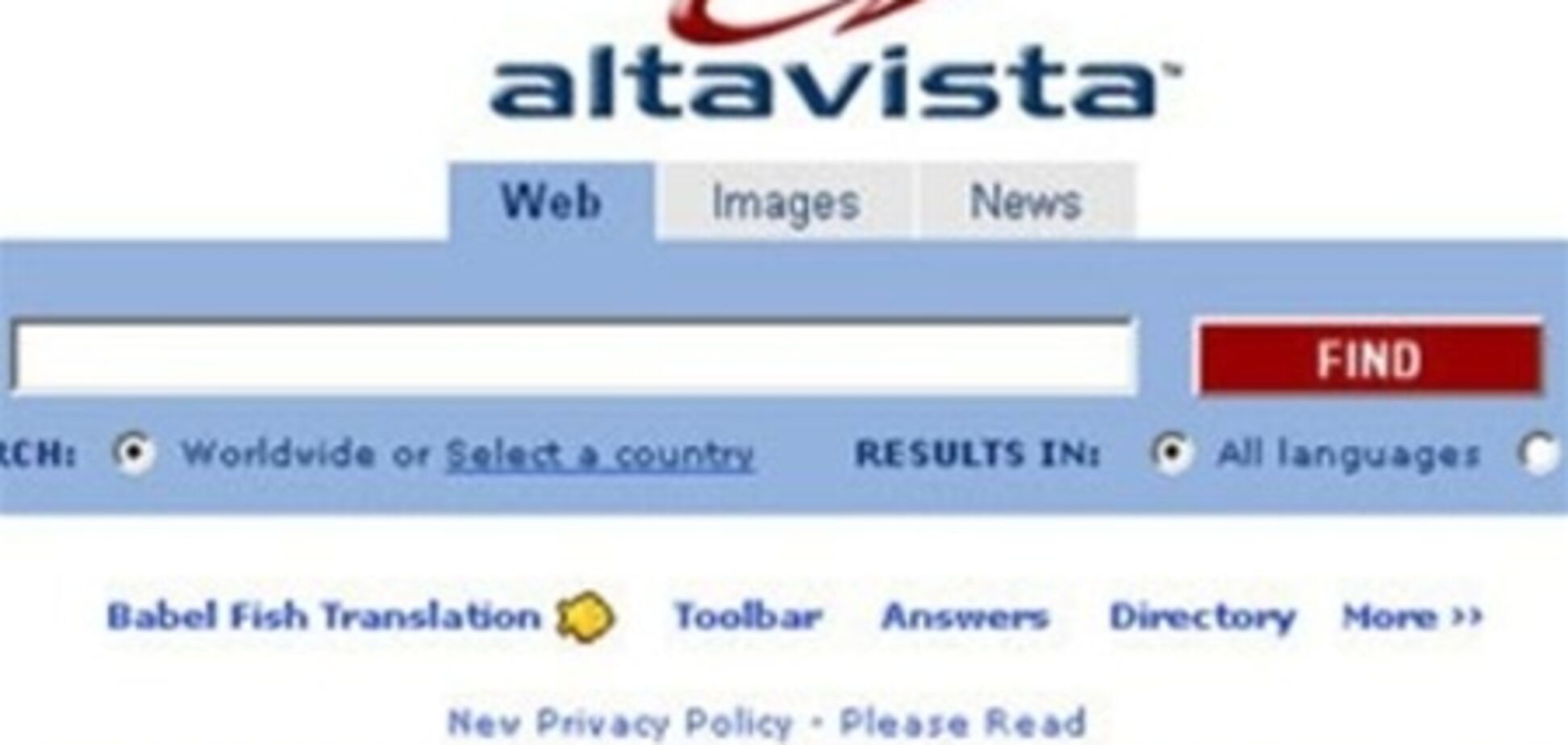Yahoo! объявила о закрытии поисковика AltaVista 