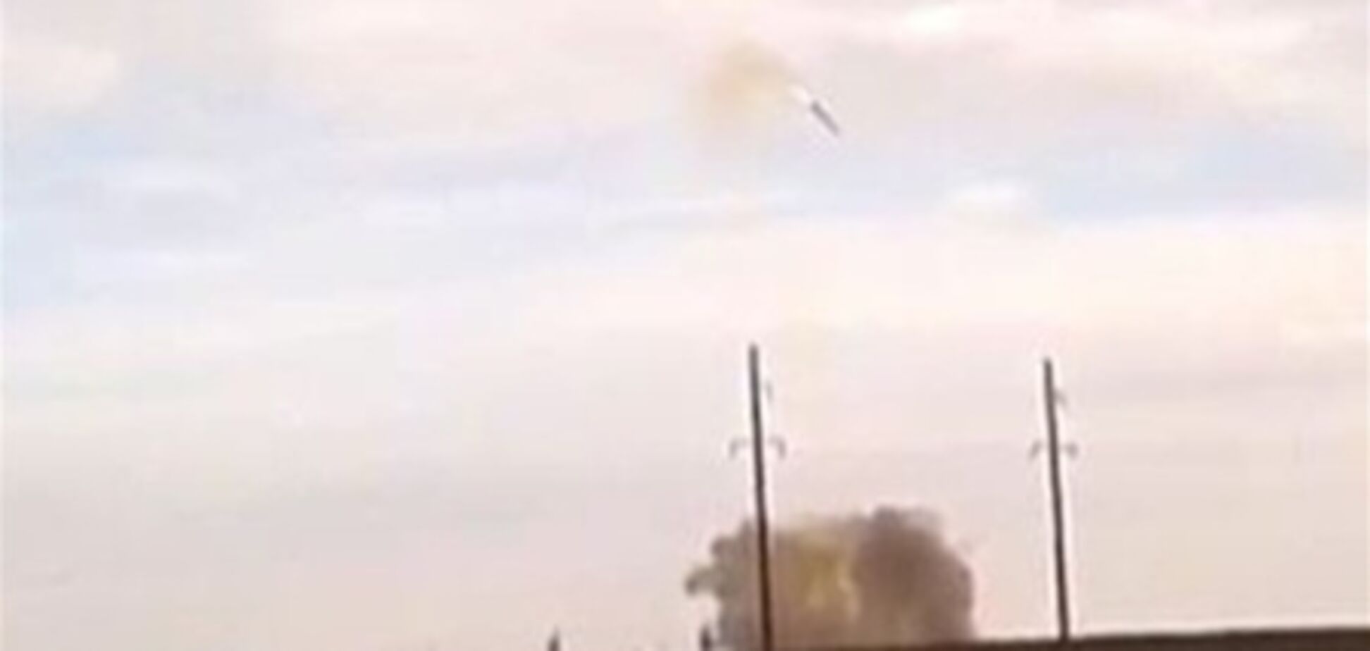 Опубликовано любительское видео падения ракеты на 'Байконуре'