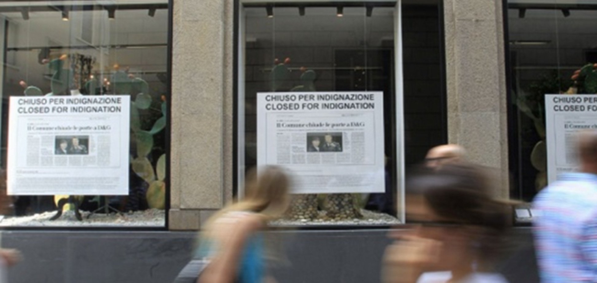В Милане на три дня закрыли бутики D&G