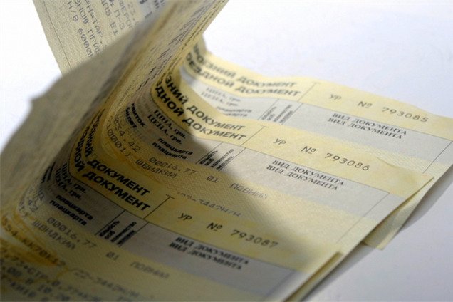 Электронный ж/д билет в Украине стал фискальным чеком