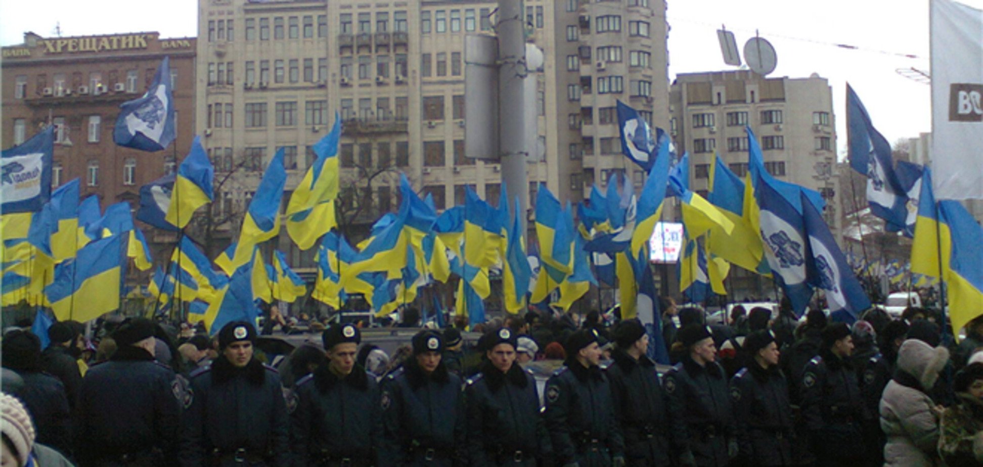 Акции протеста в центре Киева запрещены - милиция