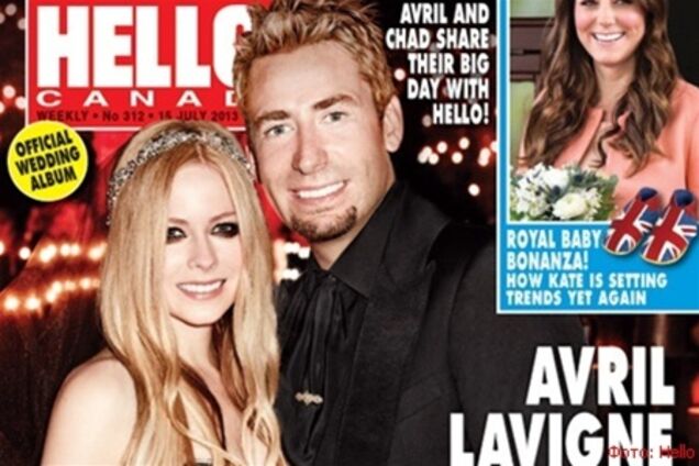 Глянец опубликовал фото свадьбы Аврил Лавин и Чеда Крюгера