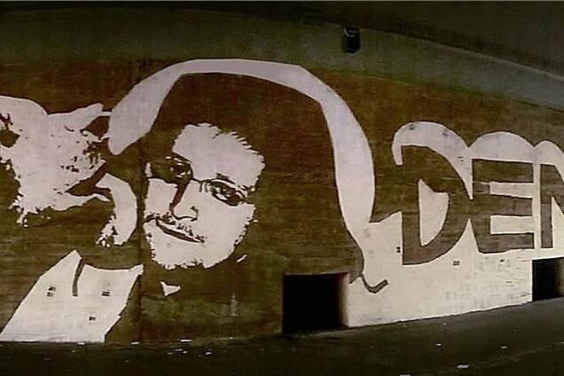 Харківський художник намалював Сноудена під мостом в Гельсінкі