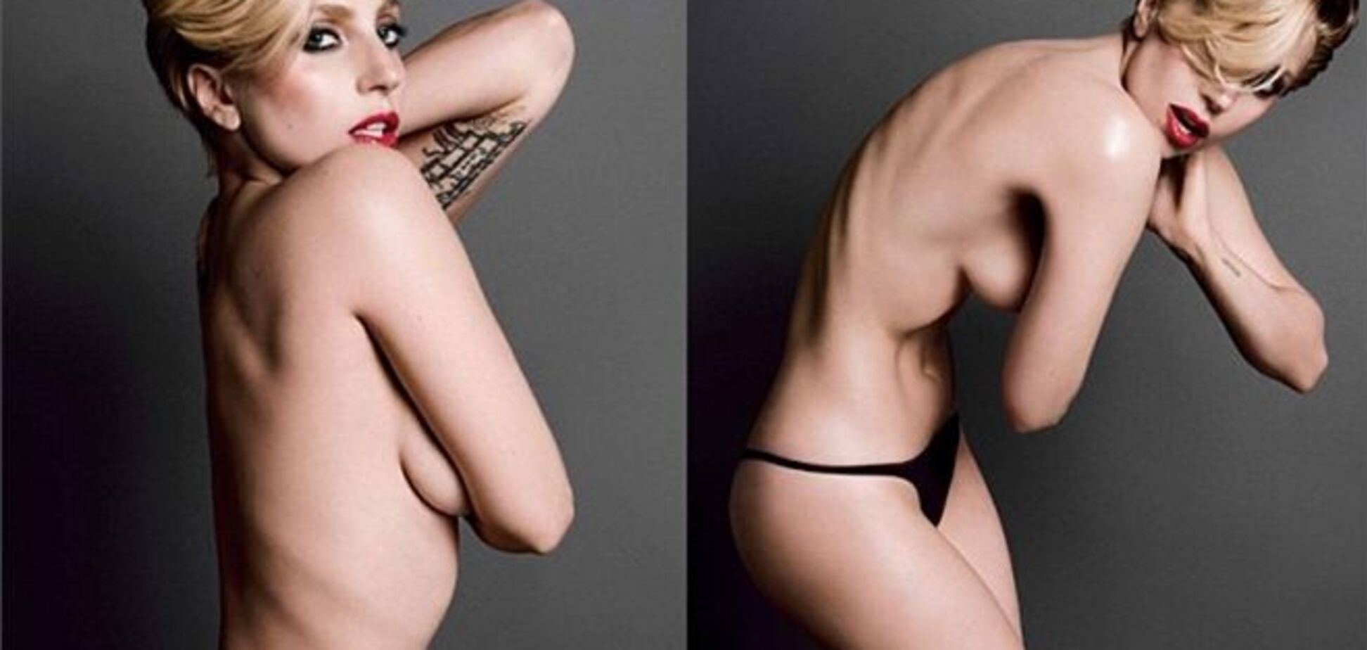 Тощая Леди Гага сверкает ребрами для V magazine