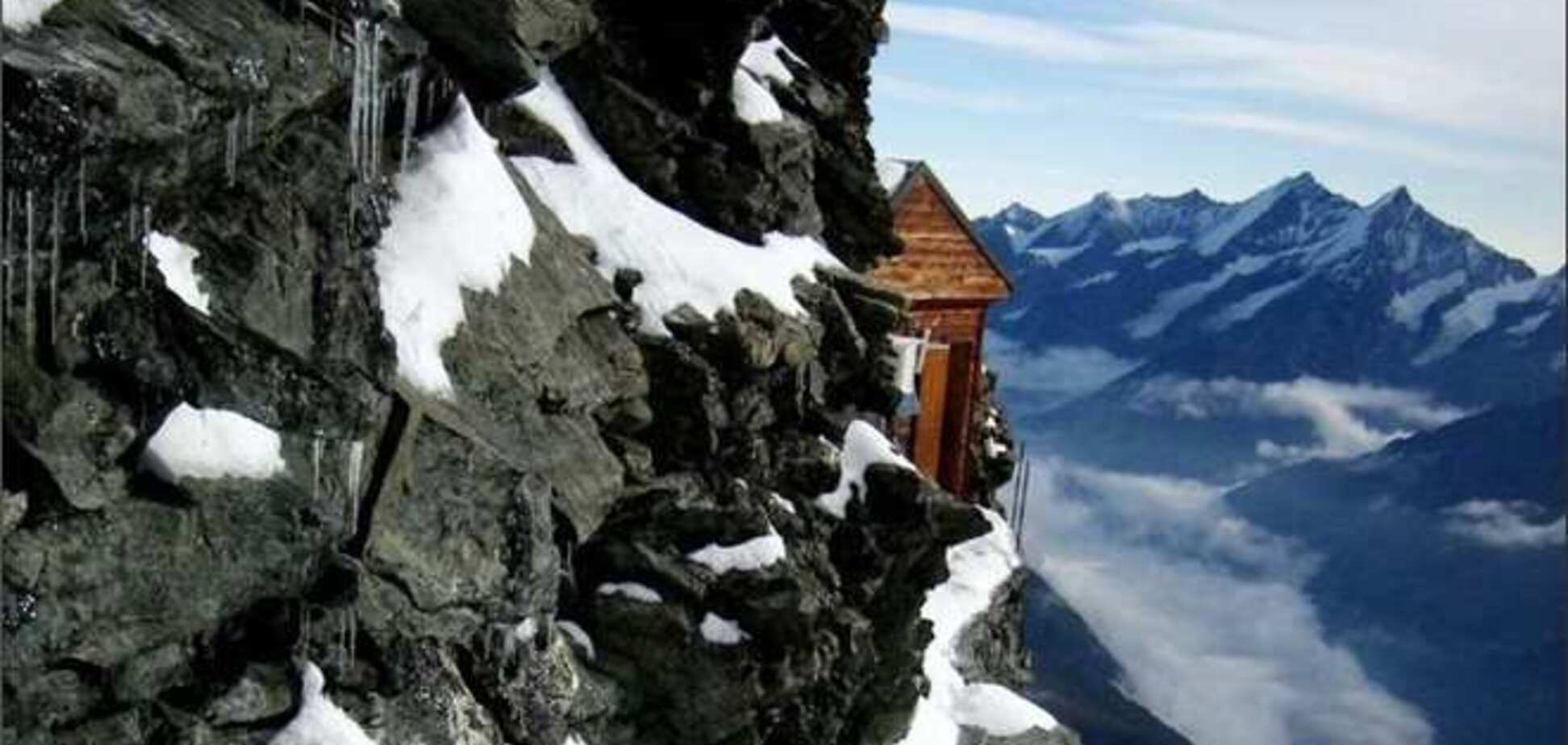Самый экстремальный домик находится в горах Швейцарии