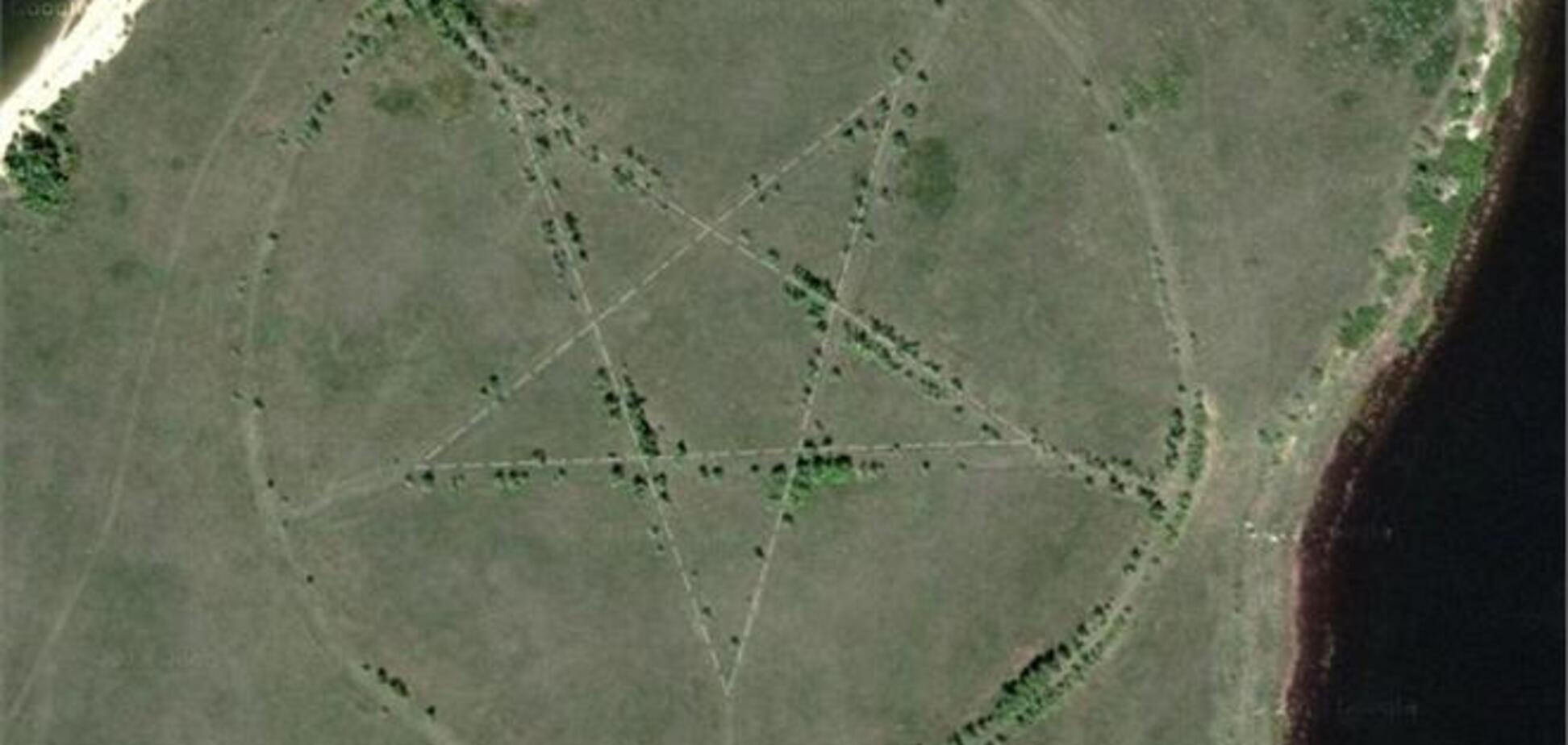 Огромная пентаграмма в Казахстане найдена на картах Google Earth