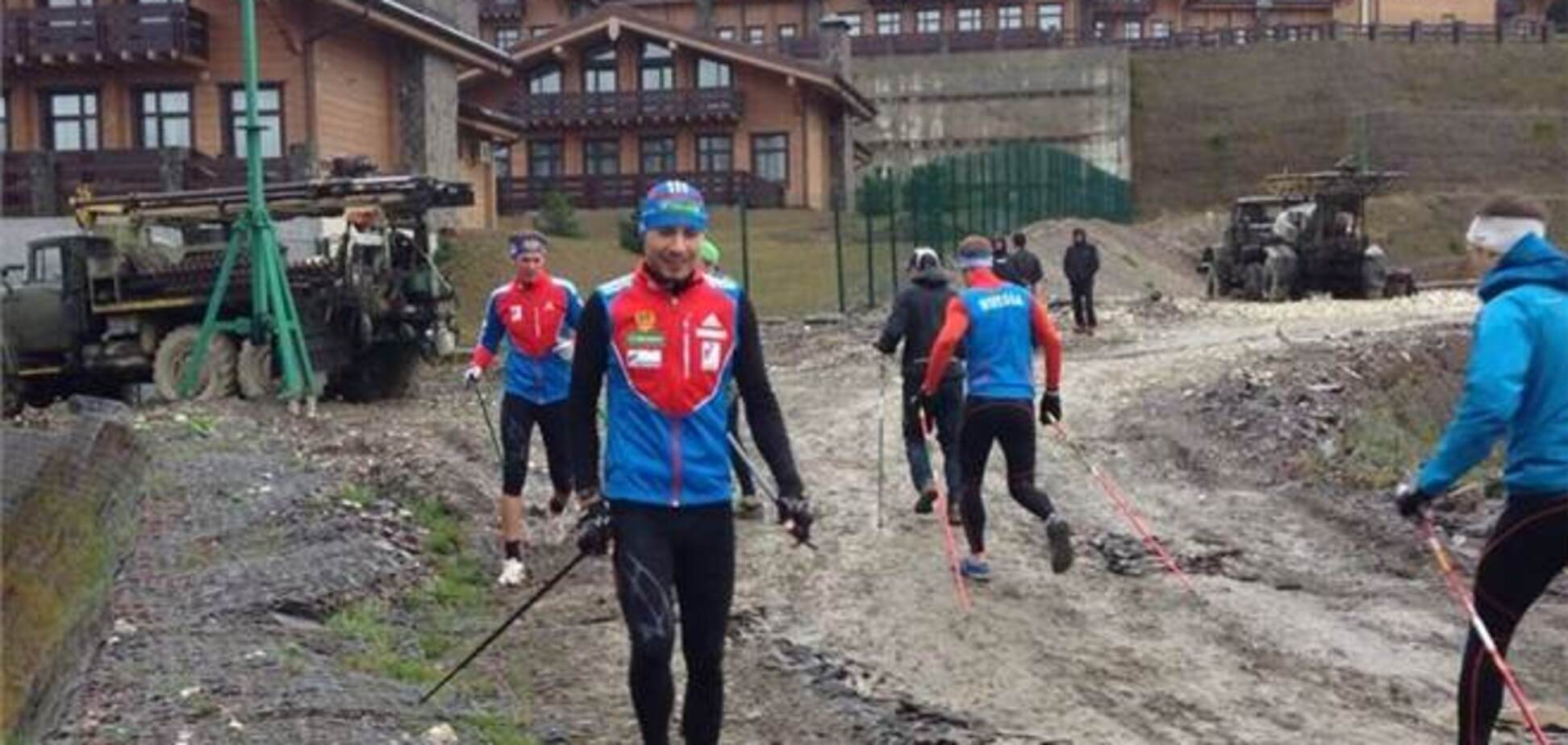 Тренування російських біатлоністів перед Олімпіадою