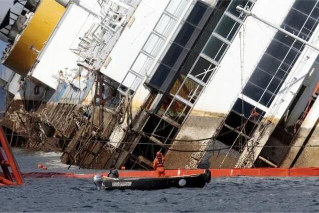 Затонувший лайнер Costa Concordia подняли со дна