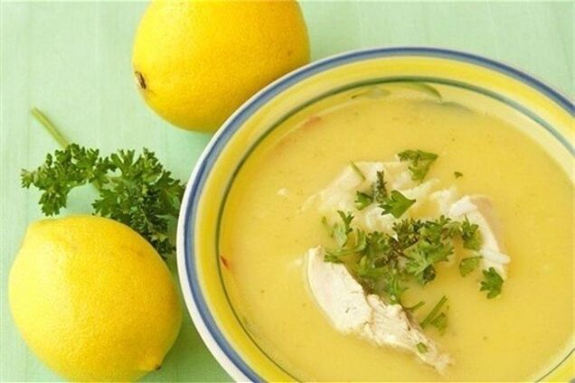 Греческий лимонный суп
