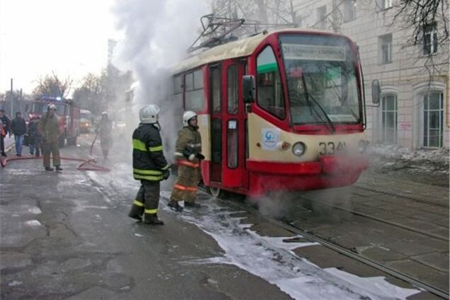 У Донецьку горів трамвай