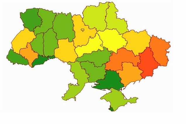 На каждого украинца припадает от 1,5 до 162 кг загрязняющих выбросов в атмосферу