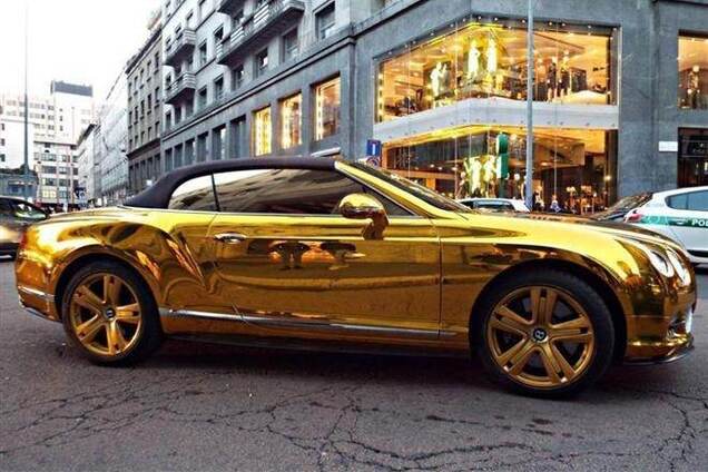По Европе колесит золотой Bentley с донецкими номерами