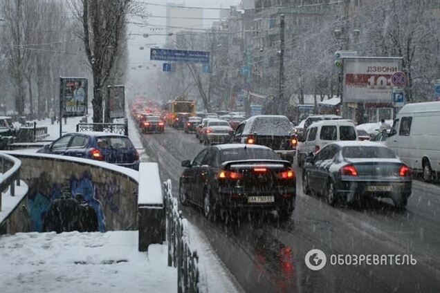 В Киев не пустят грузовики, если пойдет снег