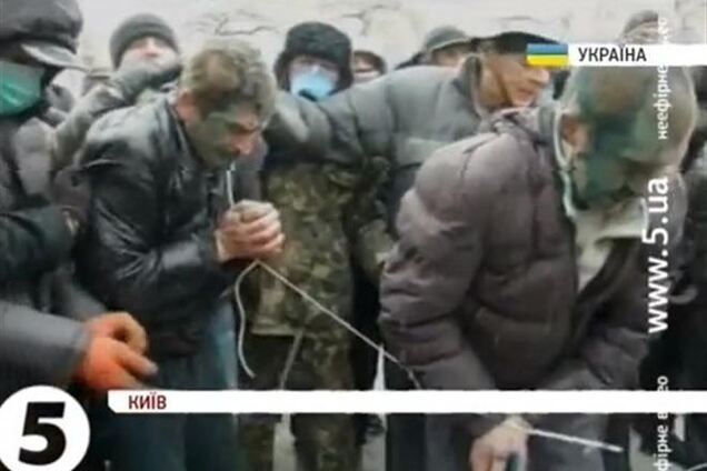 На Евромайдане проучили 'титушек' зеленкой